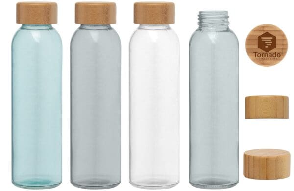 Alpine - 500 ml Glasflasche mit Bambus-Deckel