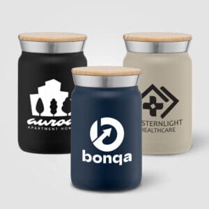 Edelstahlbecher Nordic - 270 ml - Kupferbeschichtet & Doppelwandig mit Bambus-Deckel