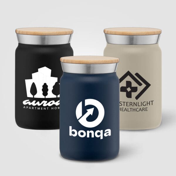 Edelstahlbecher Nordic - 270 ml - Kupferbeschichtet & Doppelwandig mit Bambus-Deckel