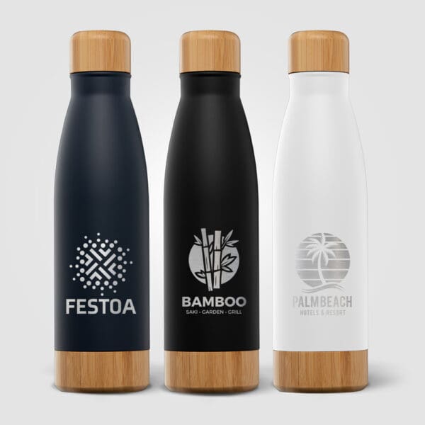 Ibiza Bamboo - 650 ml Edelstahlflasche - Doppelwandig