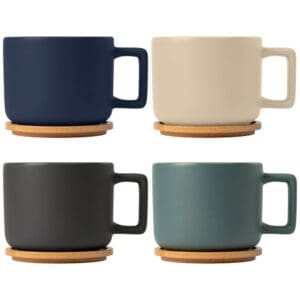Keramiktasse Café Virtuoso - 355 ml mit Bambus-Deckel