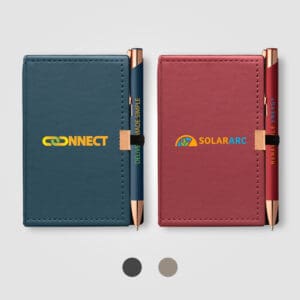 Notizbuch Caddy & Crosby Roségold Kugelschreiber - Geschenkset