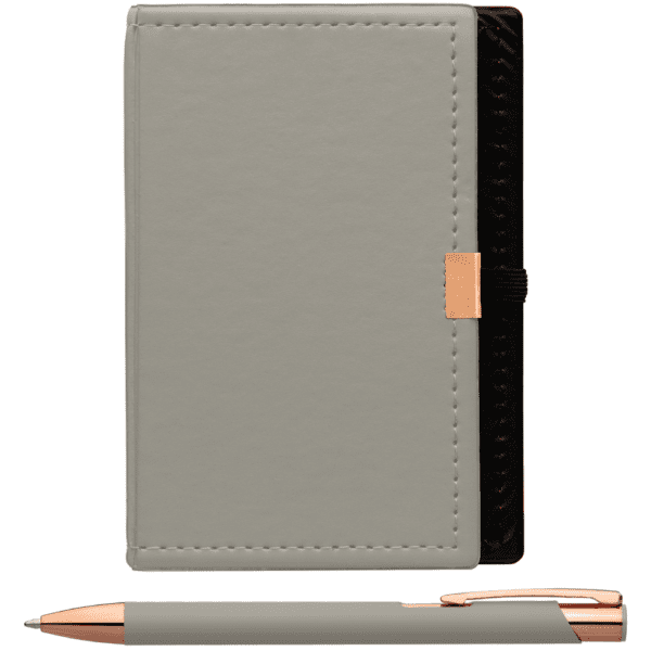 Notizbuch Caddy & Crosby Roségold Kugelschreiber - Geschenkset