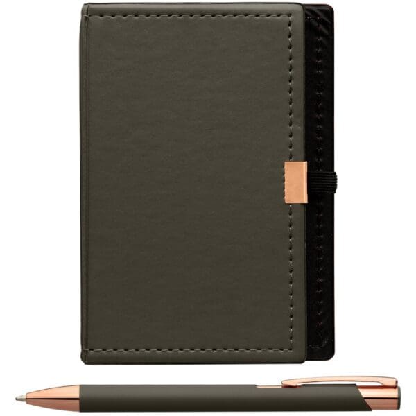 Notizbuch Caddy & Crosby Roségold Kugelschreiber - Geschenkset