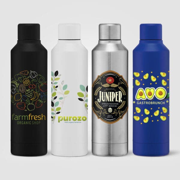 Olympus - 500 ml Edelstahlflasche - Kupferbeschichtet & Doppelwandig mit Drehverschluss