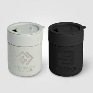 Silikonbecher Obsidian - 295 ml Matte Keramik- und mit Deckel