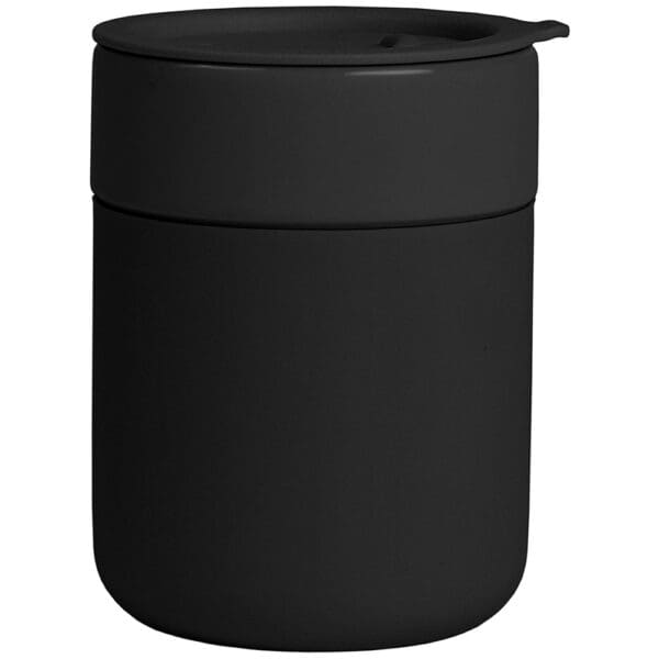 Silikonbecher Obsidian - 295 ml Matte Keramik- und mit Deckel
