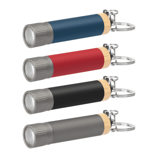 Taschenlampe Reborn mit Schlüsselanhänger aus recyceltem Aluminium