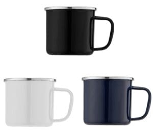Tasse Wyoming - 385 ml Campfire mit Emaille-Beschichtung und Edelstahlrand