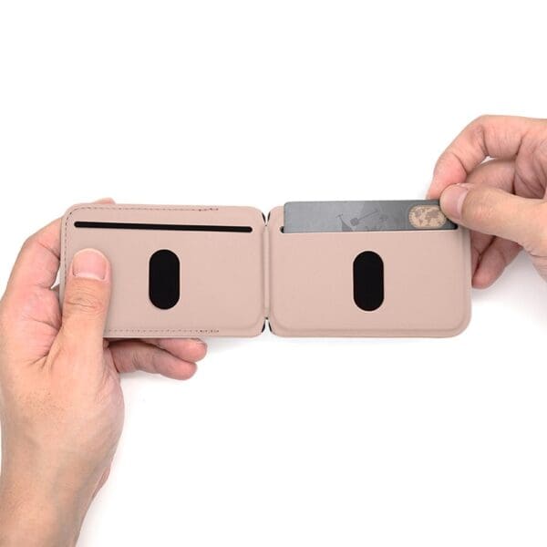 Card Wallet Stand Magsafe Metallic Rose