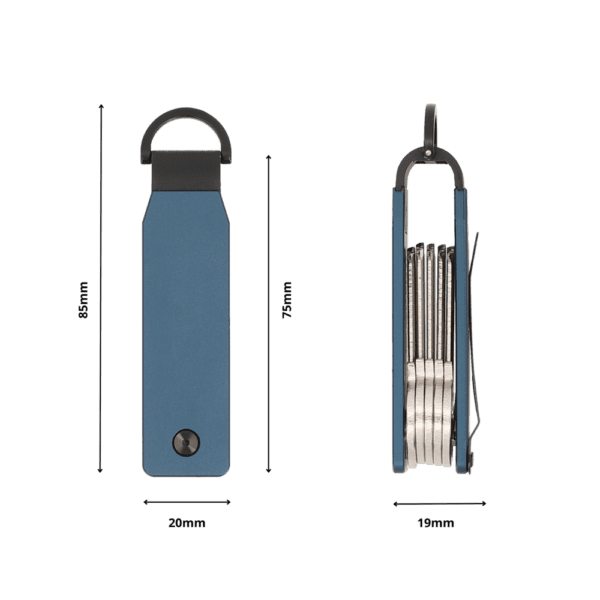 Key Organizer Aluminium Blue
