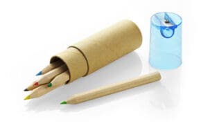 Bleistiftspitzer mit Malstiften in Tube 6 St. FARVE