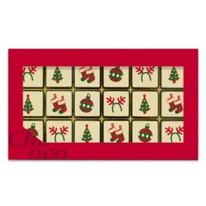 ChocoGiftbox mit 18 Schokoblöckchen 'Weihnachten'