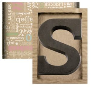 Schokolade Letter S Dark 135 Gramm Briefkasten Geschenk