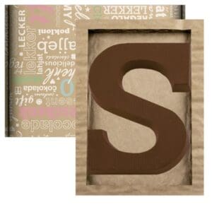 Schokolade Letter S Milk 135 Gramm Briefkasten Geschenk