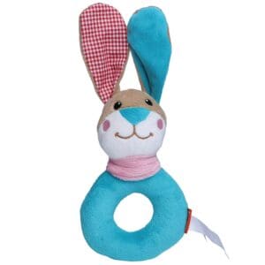 Greifspielzeug-Hase, rund mit Rassel