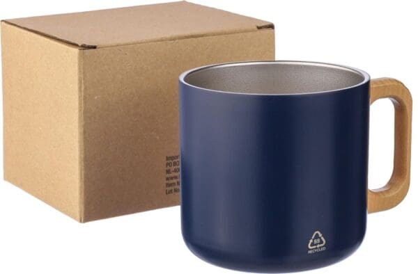Doppelwandiger Becher aus recyceltem Edelstahl 400 ml Dwight