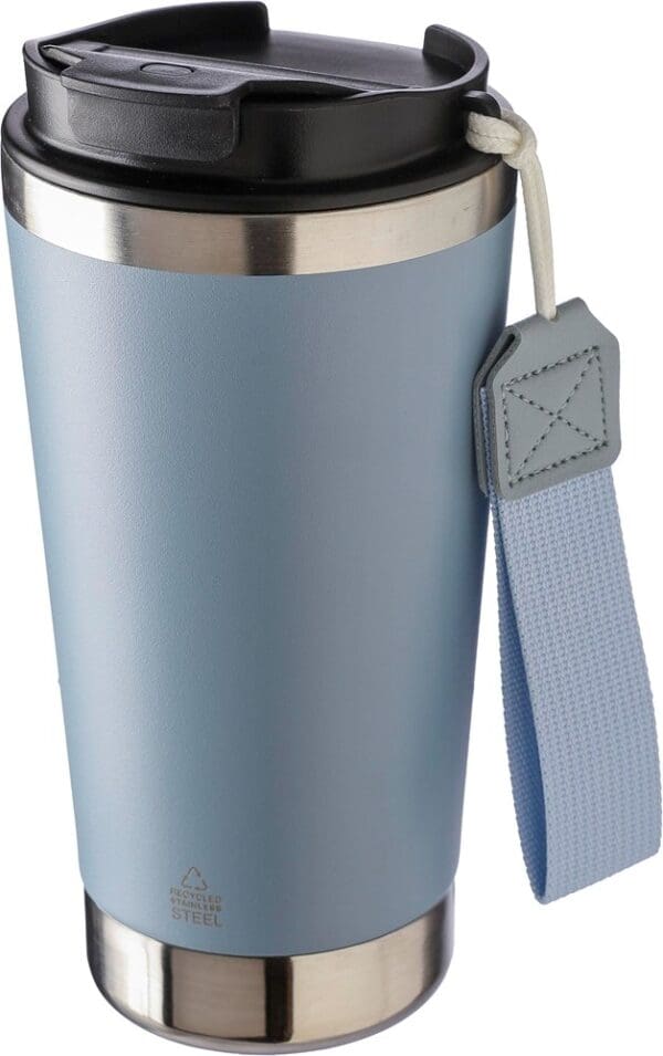 Doppelwandiger Trinkbecher aus recyceltem Edelstahl 500 ml Kayla