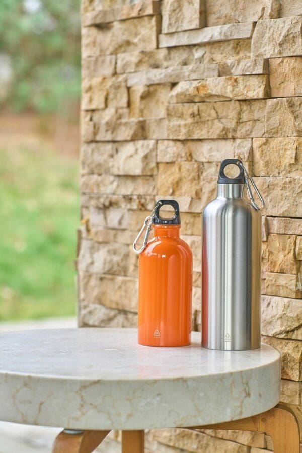 Einwandige Flasche aus recyceltem Edelstahl (400 ml) Sable