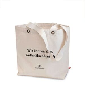 LAGOS - Schwere Baumwolltasche mit Bodenfalte