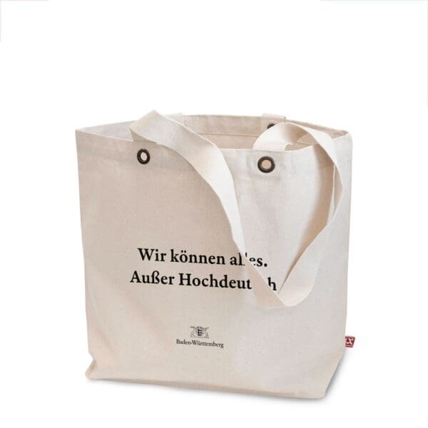 LAGOS - Schwere Baumwolltasche mit Bodenfalte
