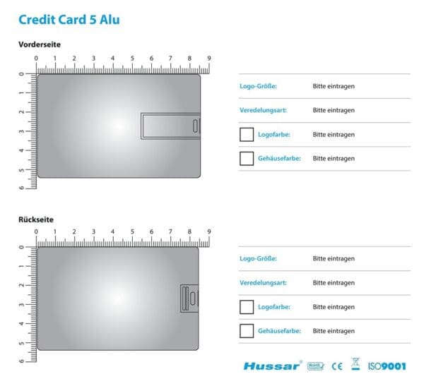 USB-Stick Credit Card 5 Alu