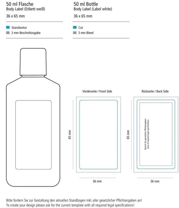 Sonnenmilch LSF 50 (sens.), 50 ml, Body Label (R-PET)