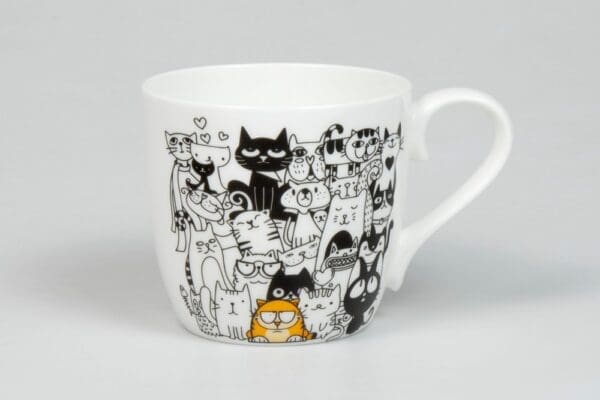 Tasse KÖNITZ Fine Bone China Becher / KCB57 mit Sieb und Deckel