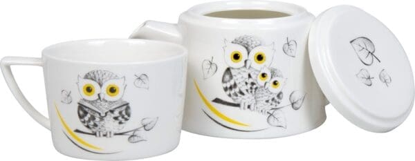 Tasse KÖNITZ Fine Bone China Tekanne KCB976 "Tea for You" mit Sieb, Deckel und