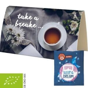 Beuteltee Bio Sleep & Dream, ca. 1,7g, Werbekarte A6 gefaltet