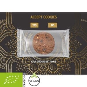 Bio Cookie Schoko-Haselnuss, ca. 7g, Werbekarte