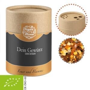 Bio Gewürzmischung Feuer und Flamme, ca. 75g, Kraftpapierstreuer Midi