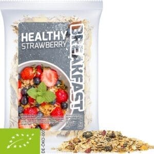 Bio Müsli Erdbeerchen, ca. 50g, Express Maxi-Tüte mit Etikett