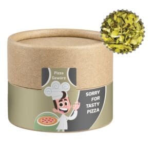 Gewürzmischung Pizza-Kräuter, ca. 10g, Kraftpapierdose Mini