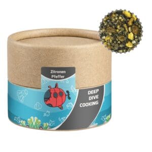 Gewürzmischung Zitronen-Pfeffer, ca. 40g, Kraftpapierdose Mini
