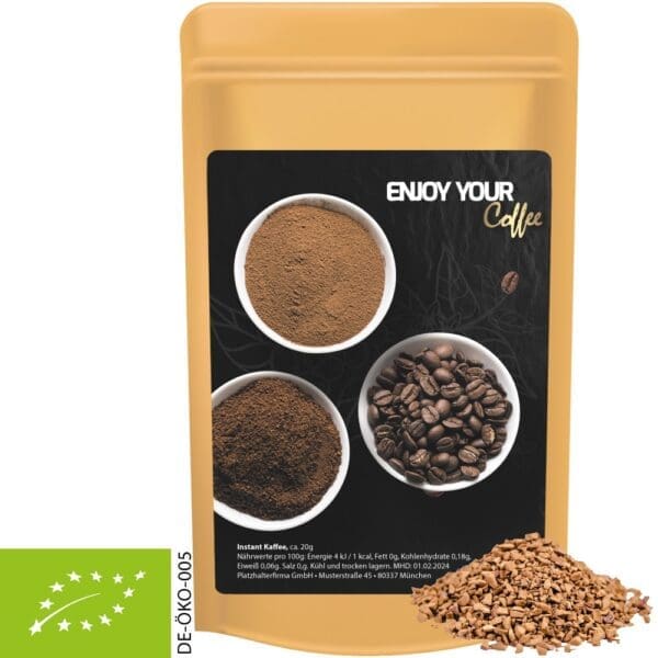 Kaffee, Bio Instant ca. 20g, Standbeutel Mini
