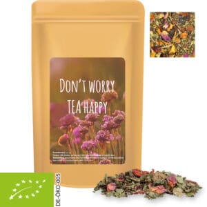 Kräutertee Bio Glücksgefühle, ca. 35g, Standbeutel Midi