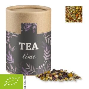 Kräutertee Bio Vierjahreszeiten, ca. 25g, Kraftpapierdose Midi