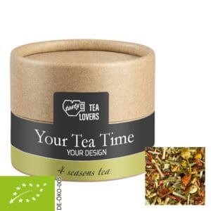Kräutertee Bio Vierjahreszeiten, ca. 9g, Kraftpapierdose Mini