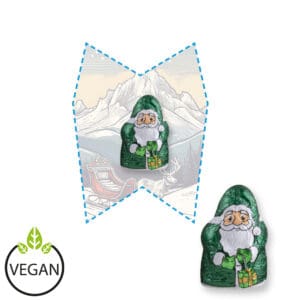 Mini Schoko-Weihnachtsmänner vegan, ca. 7g, Flyer Mini eigene Form