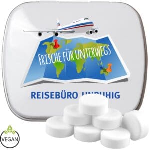 Pfefferminz Drops zuckerfrei, ca. 20g, Mintdose weiß