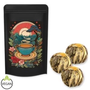 Tee Grüner China Marigold-Silvery-Stag, ca. 20g, Standbeutel Midi schwarz