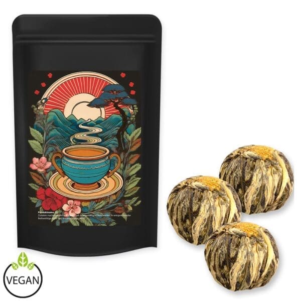 Tee Grüner China Marigold-Silvery-Stag, ca. 20g, Standbeutel Midi schwarz