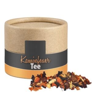 Tee, Kaminfeuer ca. 20g, Kraftpapierdose Mini