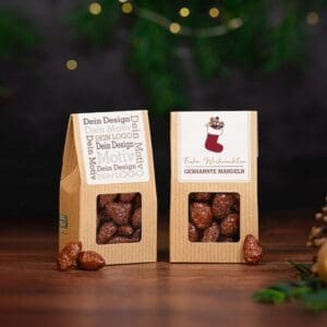 Weihnachts Edition - Gebrannte Mandeln in der Mini-Faltschachtel