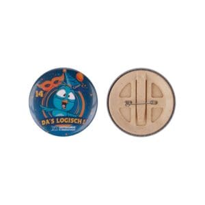 Bio-button 56mm mit doppelt gesicherter Nadel