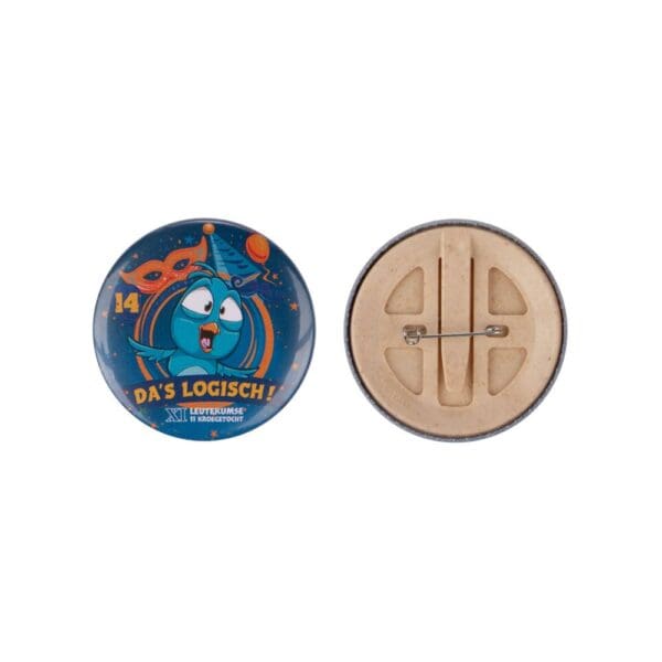 Bio-button 56mm mit doppelt gesicherter Nadel
