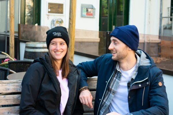 Strickmütze Promo mit Label