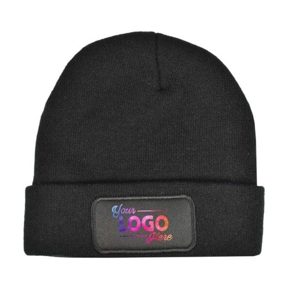 Strickmütze Promo mit Label